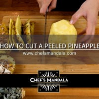 HOW TO CUT A PEELED PINEAPPLE