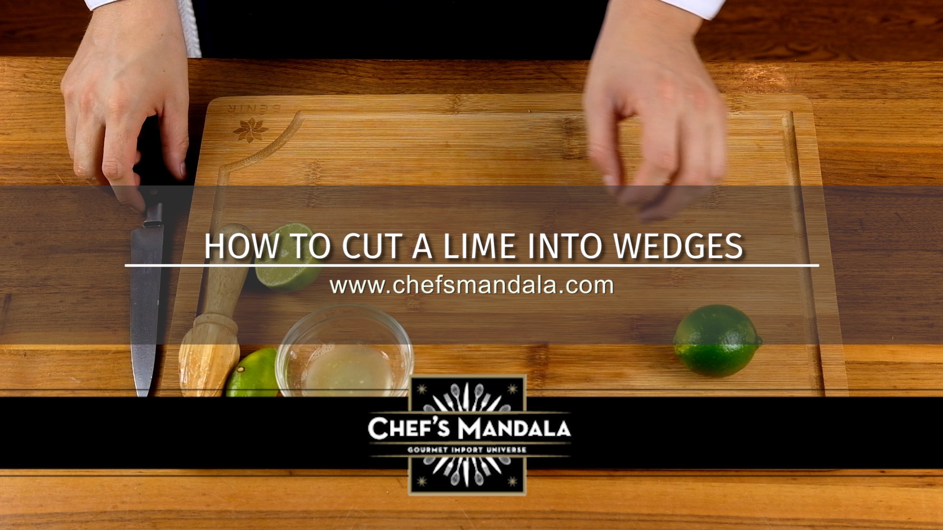 HOW TO CUT A LIME INTO WEDGES