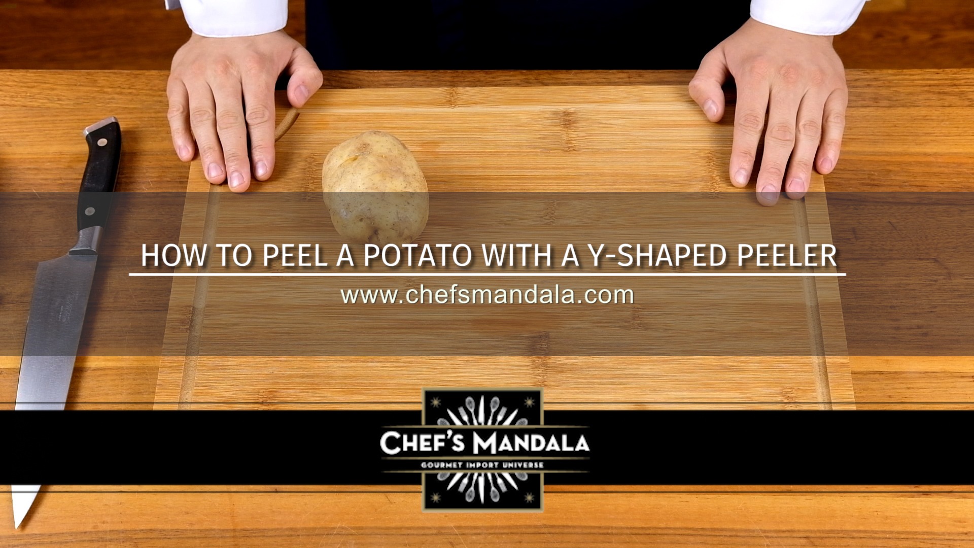HOW TO PEEL A POTATO WITH A Y-SHAPED PEELER