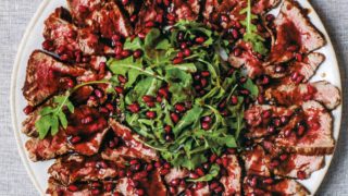 Persiana Seared beef with pomegranate and balsamic dressing