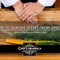 How to remove stems from greens